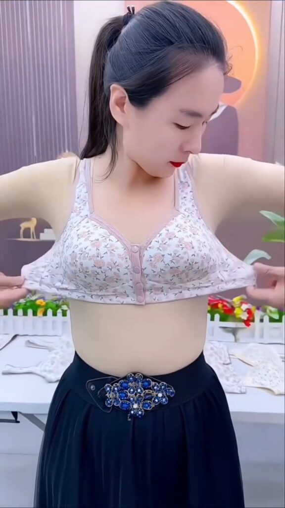 Front-Closure Floral Lace Comfort Bra | Wire-Free Breathable Everyday Bra with Easy Snap Closure for Women - Photo 1